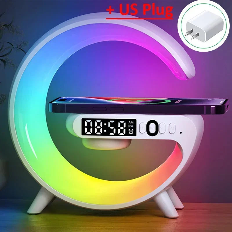 Multifunction Wireless Charger Stand Bluetooth Audio RGB Night