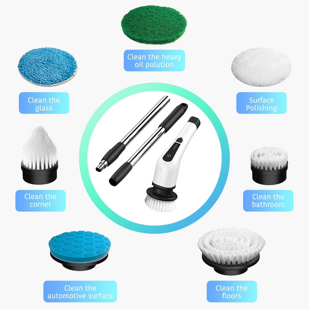 Electric Spin Scrubber, Electric Bathroom Cleaning Brush