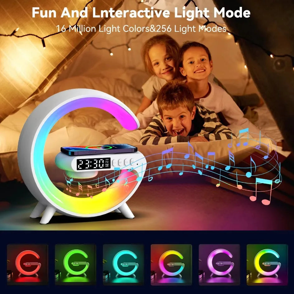 Multifunction Wireless Charger Stand Bluetooth Audio RGB Night
