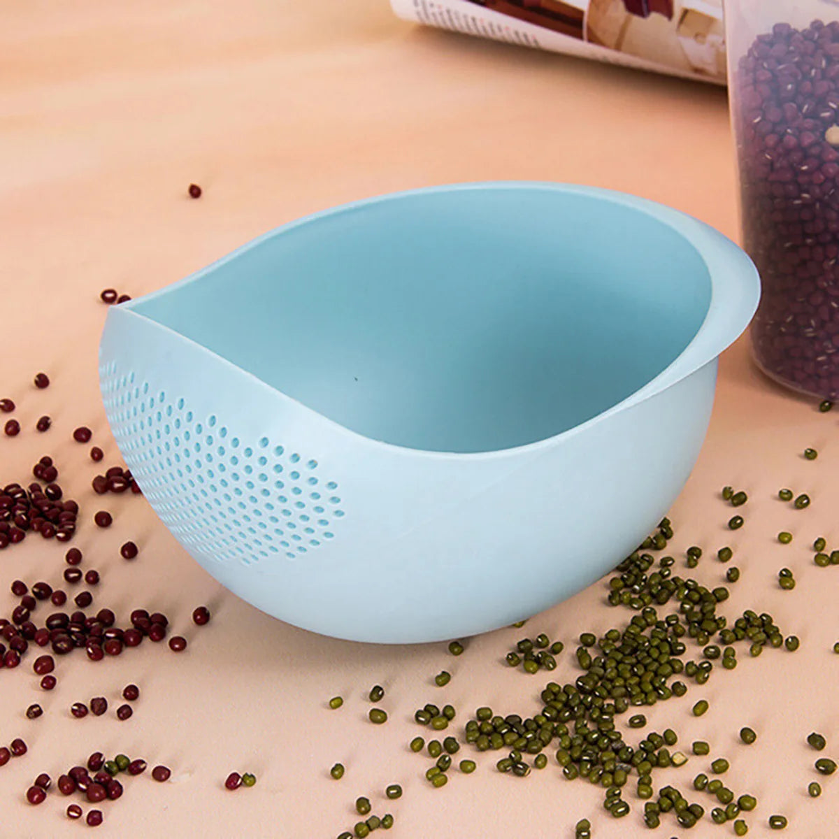 Colander Rice Bowl Drain Basket Fruit Bowl Washing Drain Basket