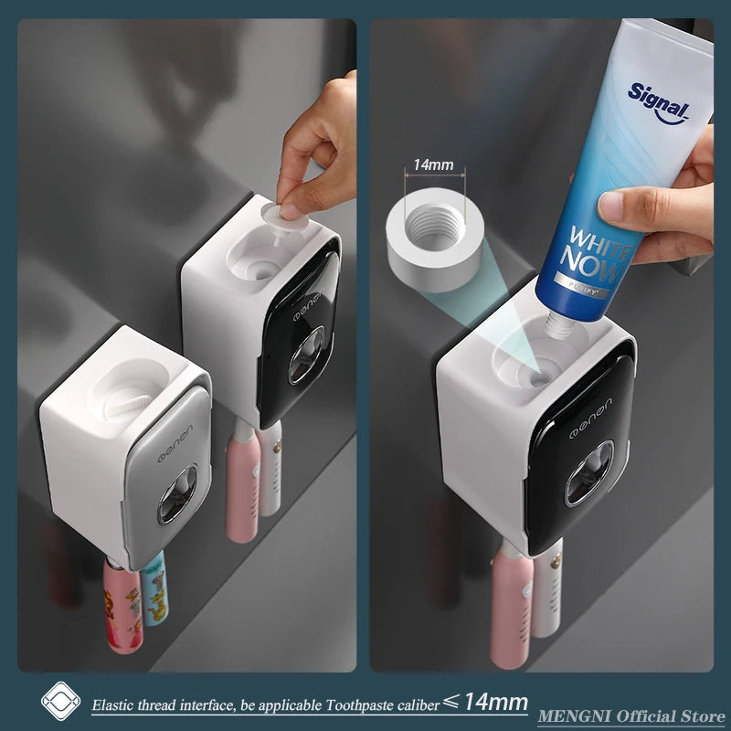 MENGNI Automatic Toothpaste Dispenser Wall-Mounted Bathroom
