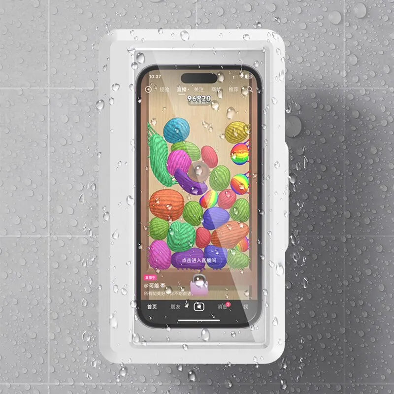 Bathroom Waterproof Phone Holder Home Wall Phone Case Stand