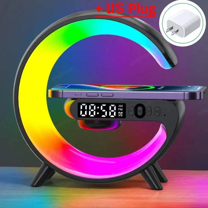 Multifunction Wireless Charger Stand Bluetooth Audio RGB Night