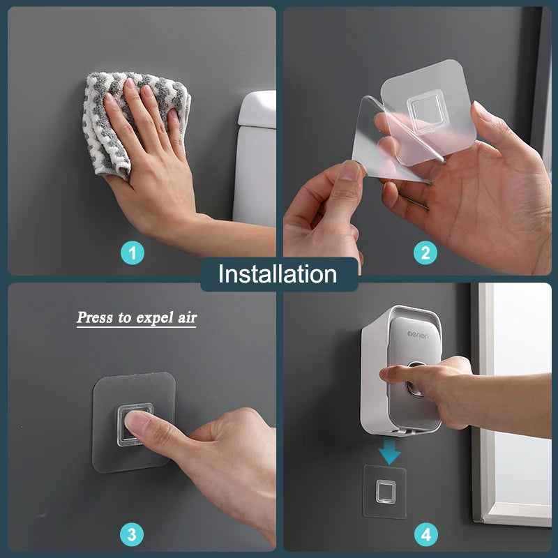MENGNI Automatic Toothpaste Dispenser Wall-Mounted Bathroom