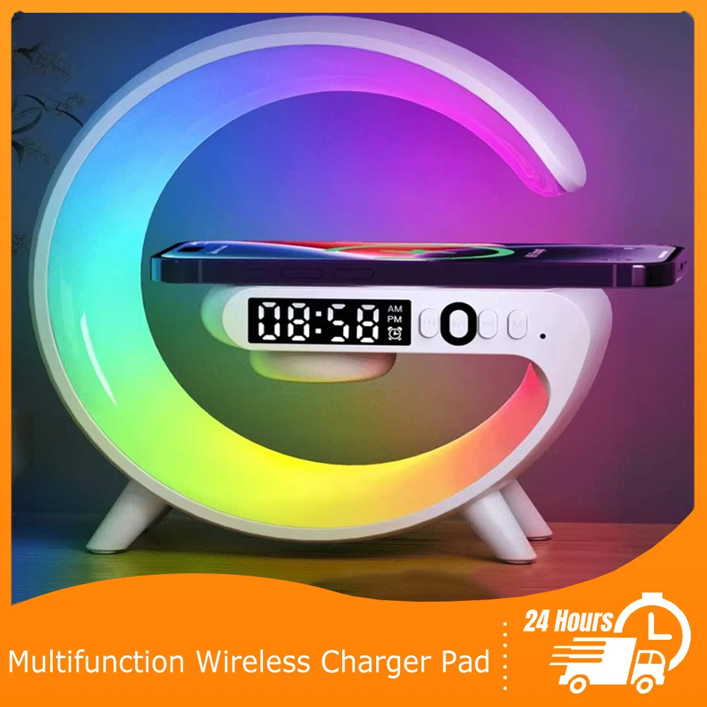 Multifunction Wireless Charger Stand Bluetooth Audio RGB Night