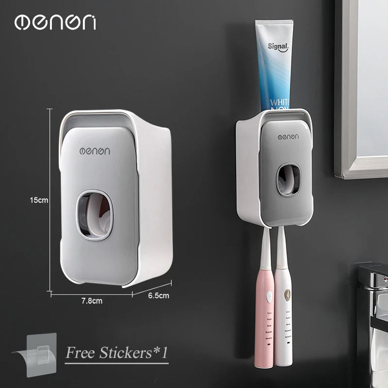 MENGNI Automatic Toothpaste Dispenser Wall-Mounted Bathroom