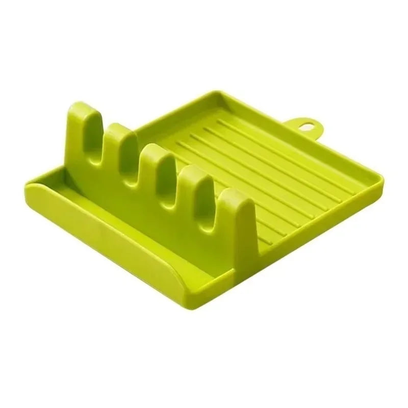 Kitchen Spoon Fork Spatula Holder Rack - Non-Slip Plastic