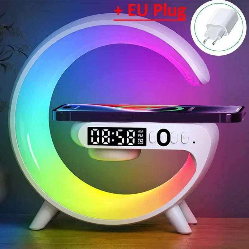 Multifunction Wireless Charger Stand Bluetooth Audio RGB Night