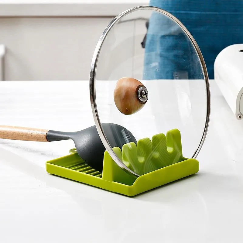 Kitchen Spoon Fork Spatula Holder Rack - Non-Slip Plastic