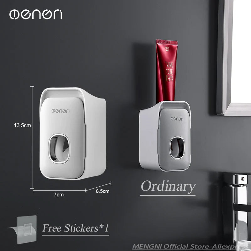 MENGNI Automatic Toothpaste Dispenser Wall-Mounted Bathroom