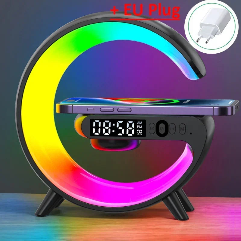 Multifunction Wireless Charger Stand Bluetooth Audio RGB Night