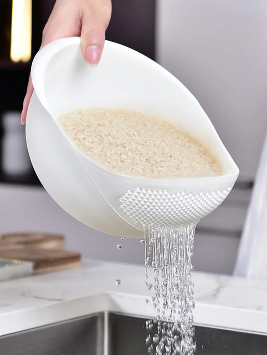 Colander Rice Bowl Drain Basket Fruit Bowl Washing Drain Basket