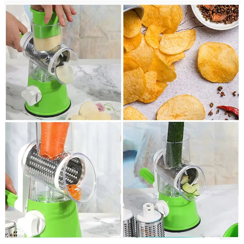 Multifunctional Roller Vegetable Cutter Hand Crank Home