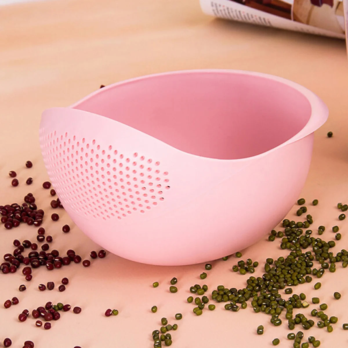 Colander Rice Bowl Drain Basket Fruit Bowl Washing Drain Basket
