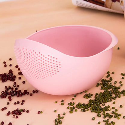 Colander Rice Bowl Drain Basket Fruit Bowl Washing Drain Basket