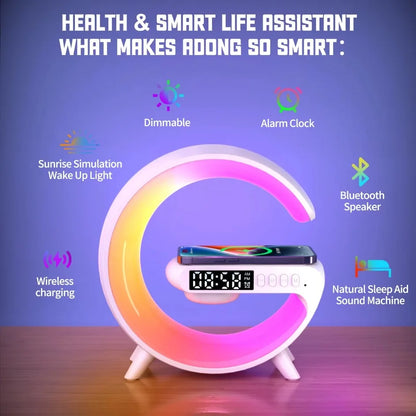 Multifunction Wireless Charger Stand Bluetooth Audio RGB Night